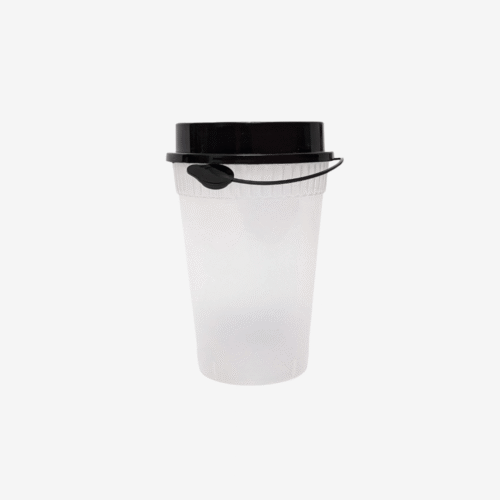 Sipper Glass with Black Lid, 250 ml (Pack of 100)