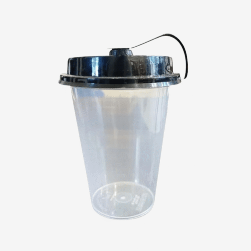 Sipper Glass with Black Lid, 300 ml (Pack of 100)